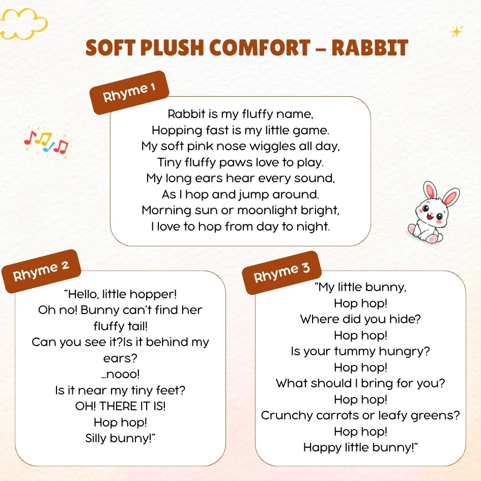 Bunny's 3 playful rhymes — hop-along songs and a find-my-tail game